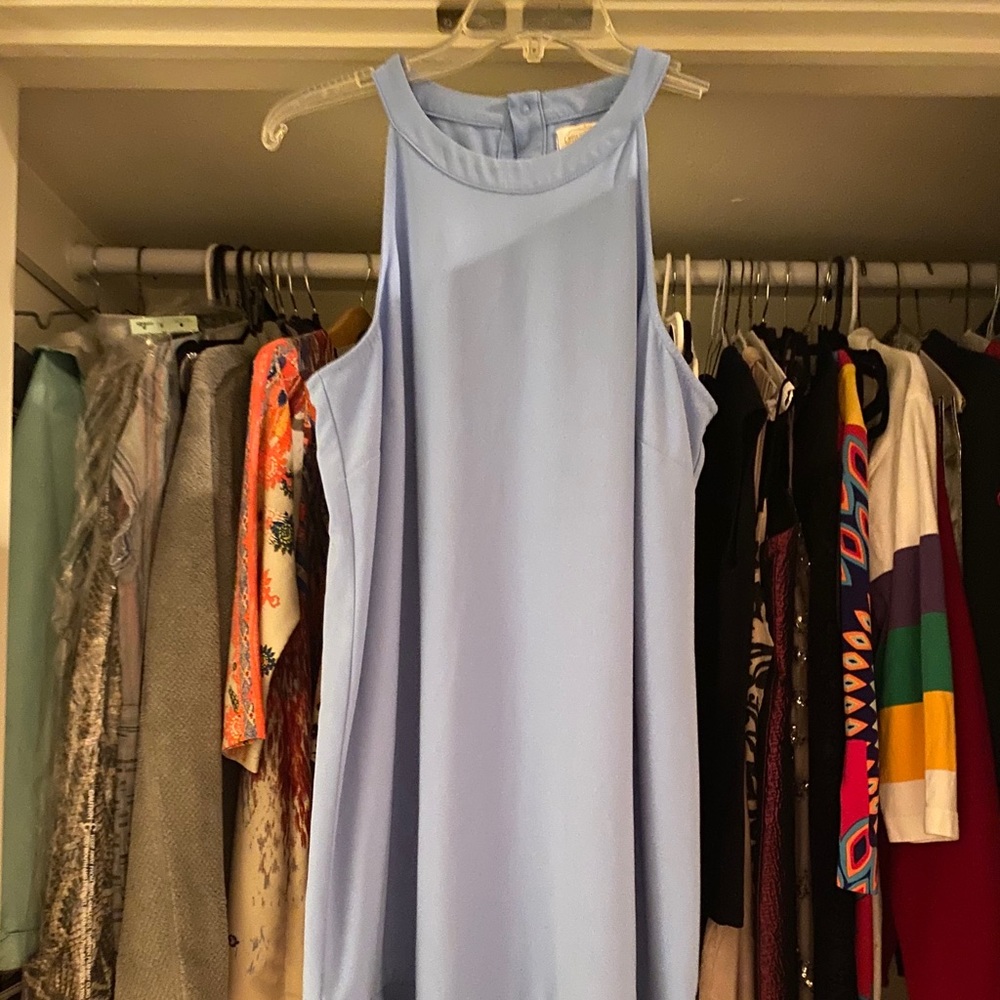 blue mini dress